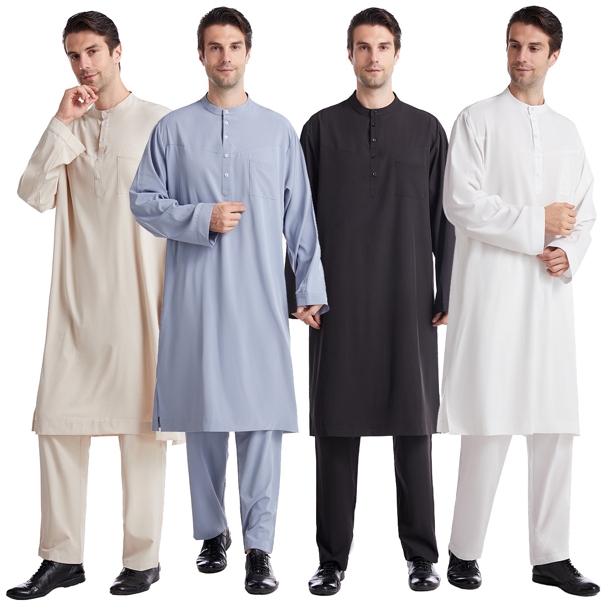 Arabic Formal Wear Men - Abaya-Ensemble 2 pièces pour hommes, tenue