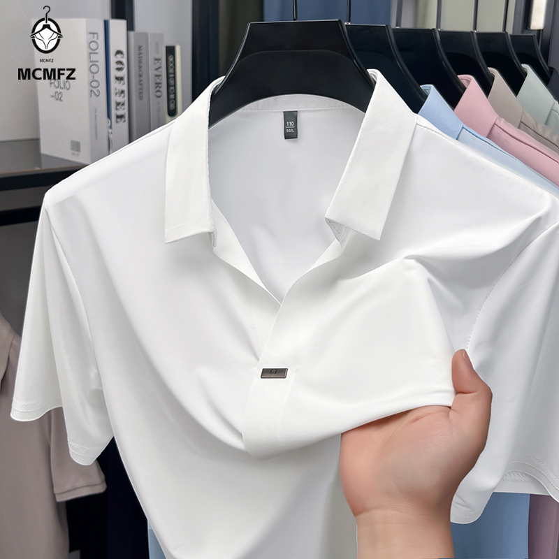 Men Formal Wear Shirts - Chemise homme à revers plat avec
