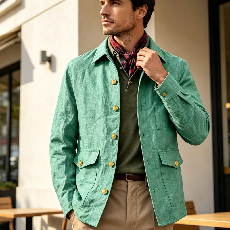 Men'S Style Formal Wear - Veste en lin vintage pour homme,